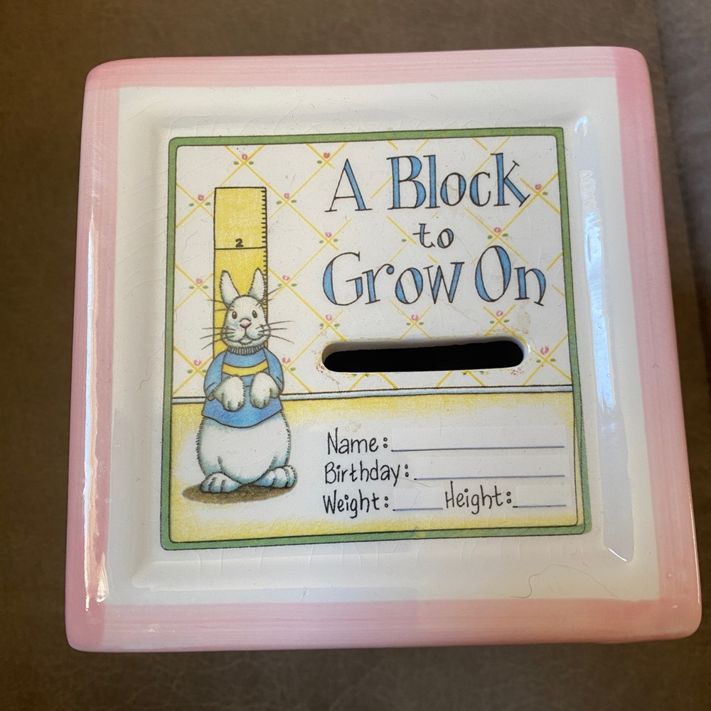 A Block to Grow on Baby Growth Chart Money Bank